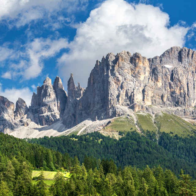 "dolomite mountain range in northern italy" stock image