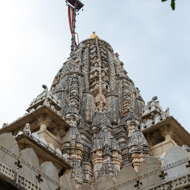 "Jain Tirthankar temple, Rajasthan, Ranakpur, India" stock image