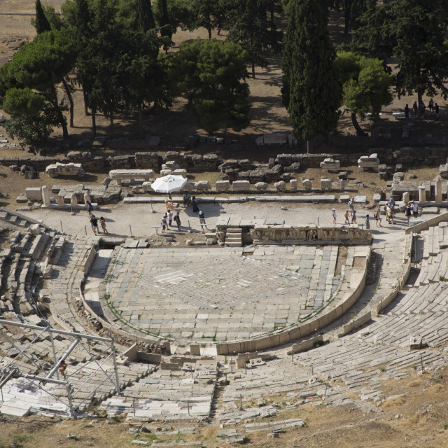 "Theatre of Dionysos, Acropolis, Athens, Greece" stock image