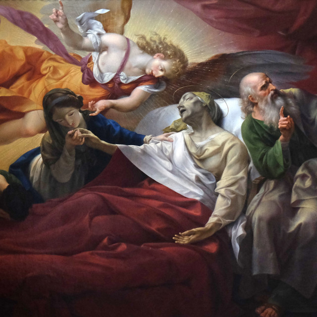 Death of St. Anne by Bernardino Nocchi, Basilica of Saint Frediano ...