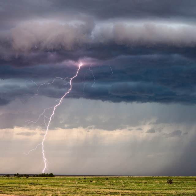 "Thunderstorm lightning strike" stock image