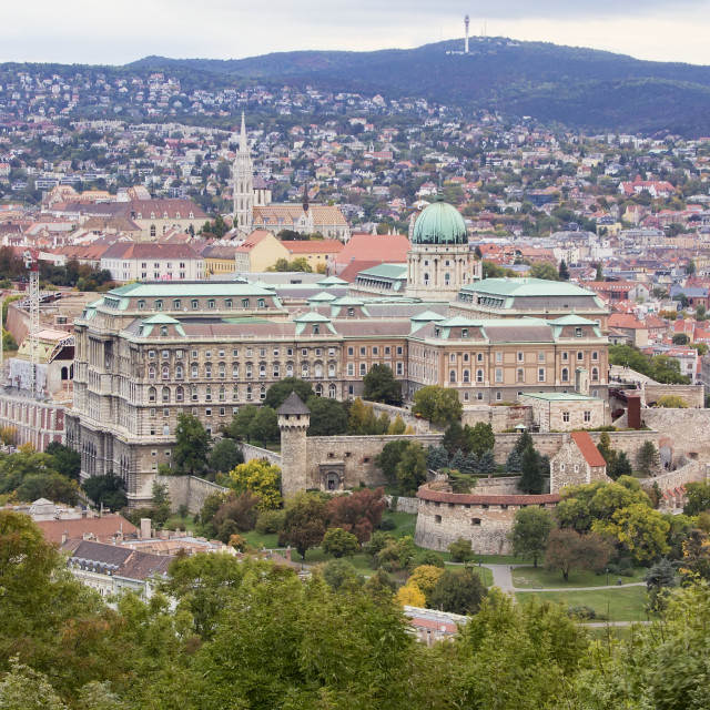 "Buda Castle on Castle Hill in Budapest, Hungary" stock image