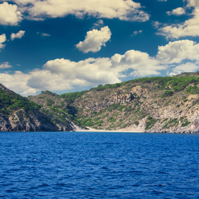 "Small beach on island between Kos and Nisyros" stock image