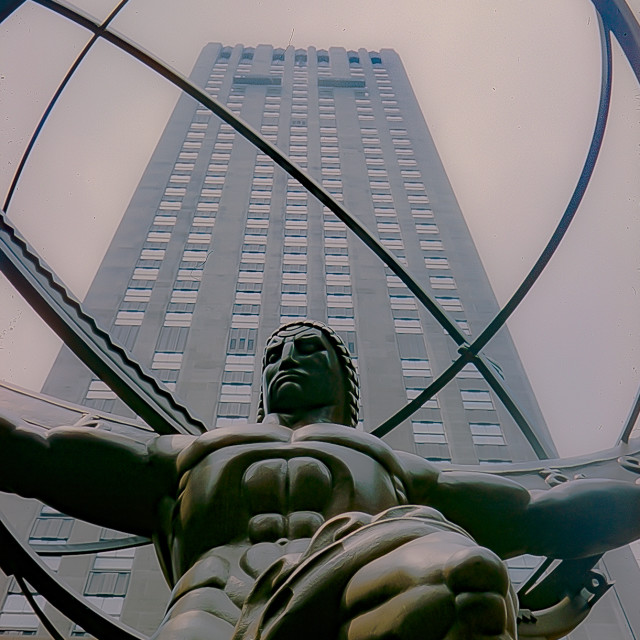"Atlas Statue, New York City" by JOHN MOUNT - $24.67 "Atlas Statue, New York City" stock image