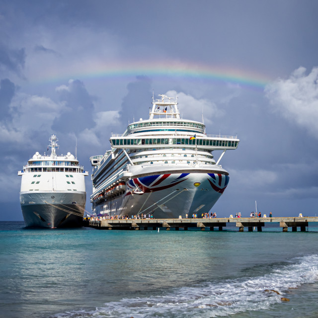 "Azura and Shadow in Grand Turk" stock image