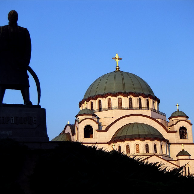 "St. Sava Temple Belgrade" stock image
