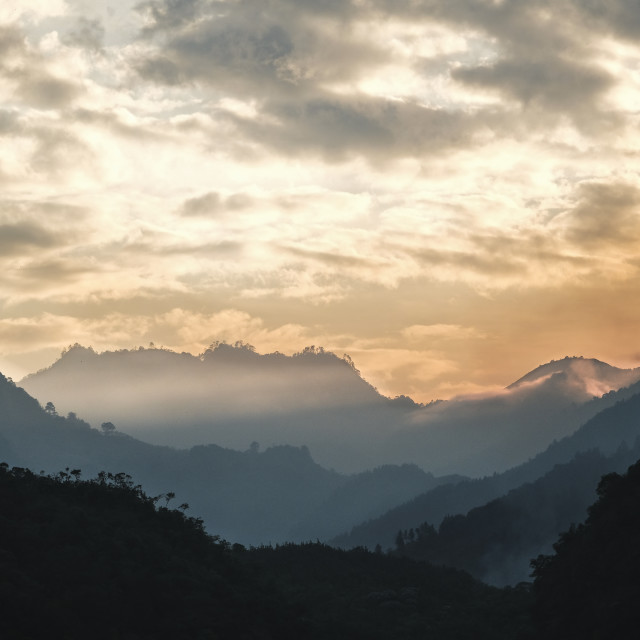 "Guatemalan sunset" stock image