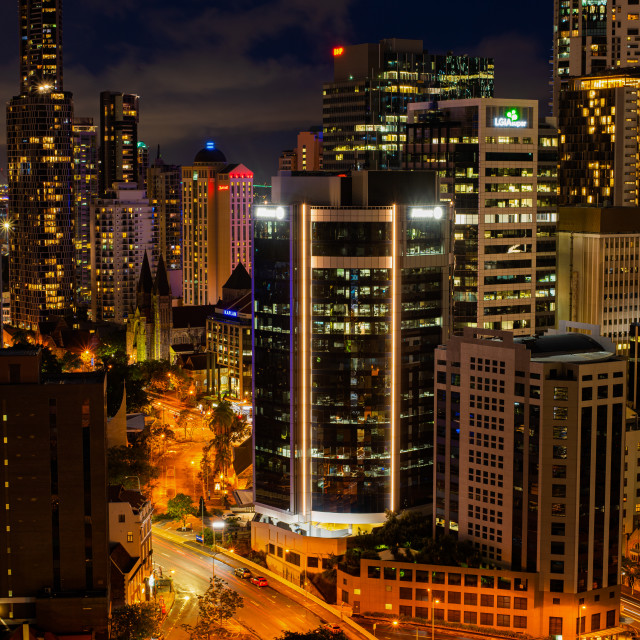 "A part of Brisbane at night" stock image