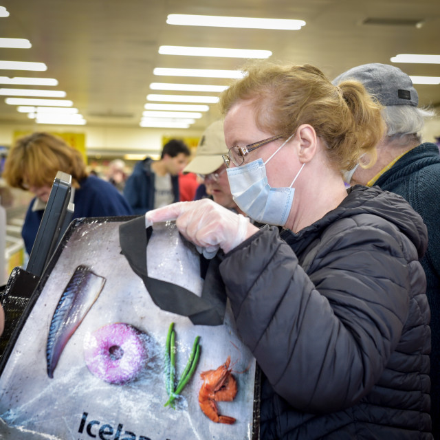 "Iceland Early Shopping" stock image