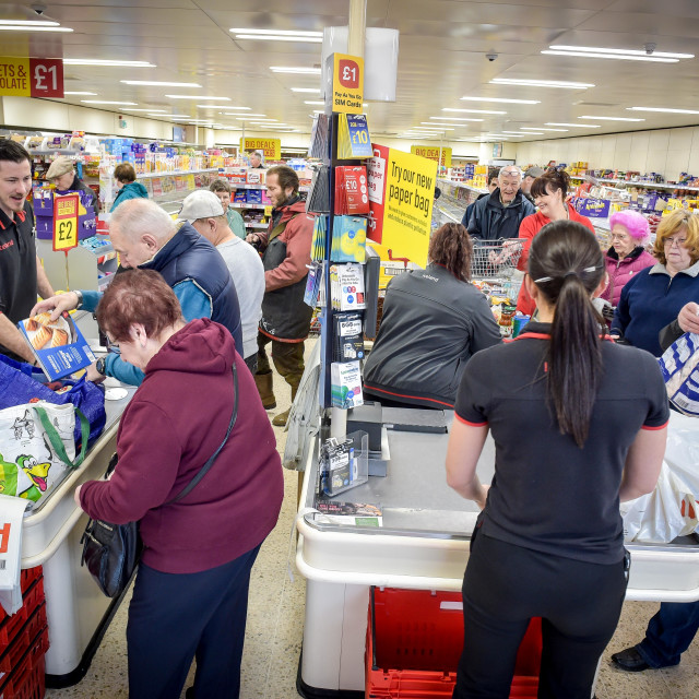 "Iceland Early Shopping" stock image