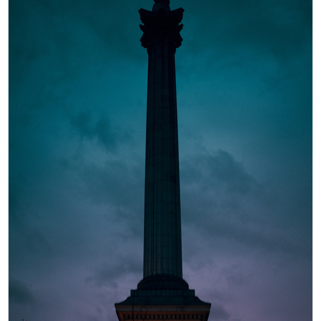 "London // Trafalgar Square // Nelsons Column" stock image