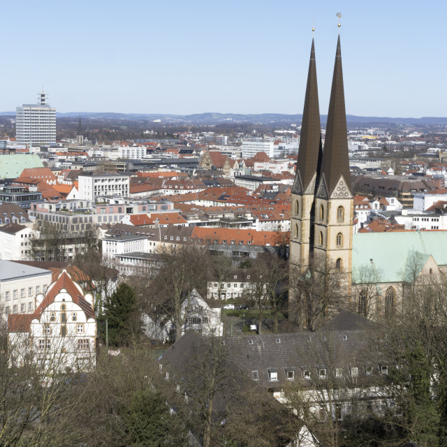 "Bielefeld City Center view" stock image