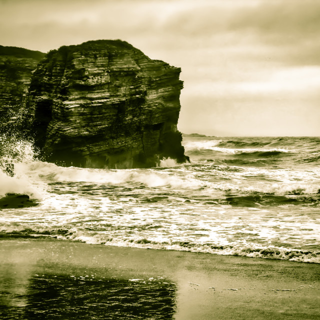 "Stormy coast" stock image