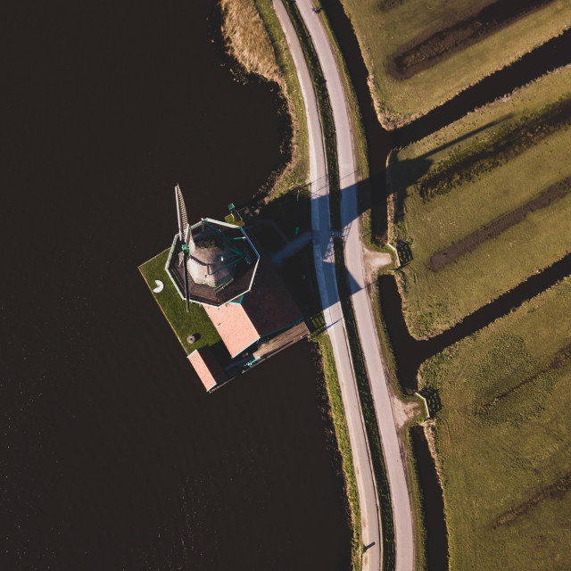 "Flying over Zaanse Schans windmills" by Charley Vision - $4.88 "Flying over Zaanse Schans windmills" stock image