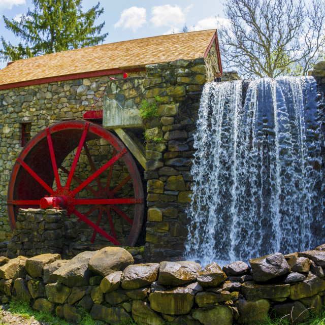 "The Grist Mill at Wayside" stock image