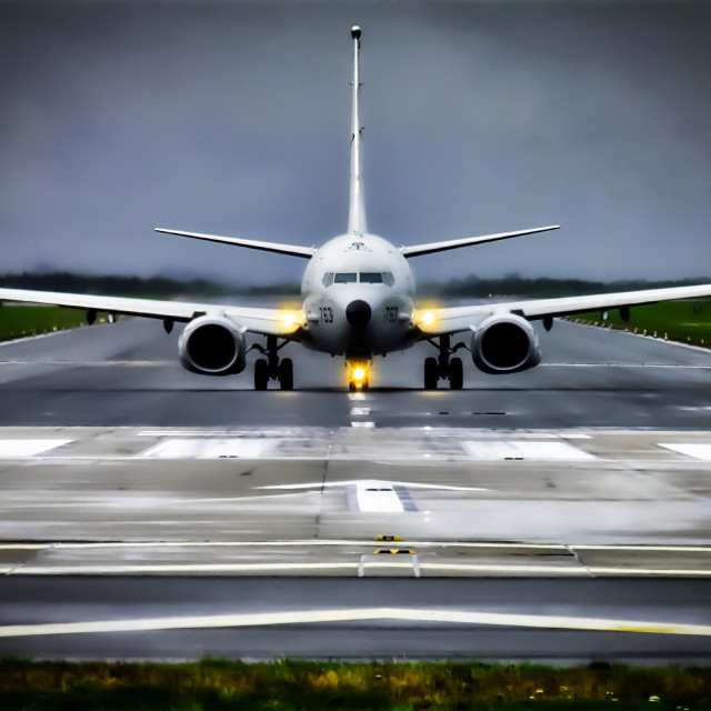 "US Navy Boeing P-8A Poseidon" stock image