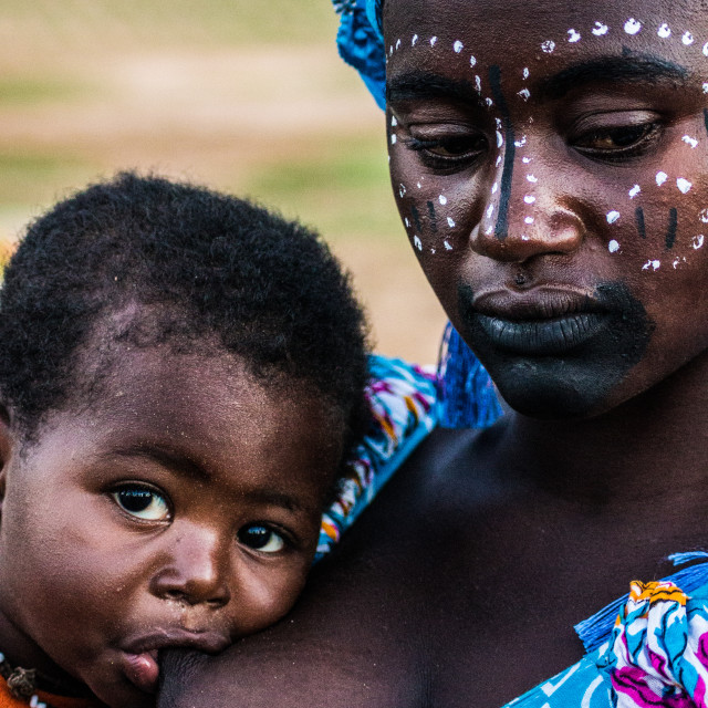 "Mother and son at a wedding" stock image