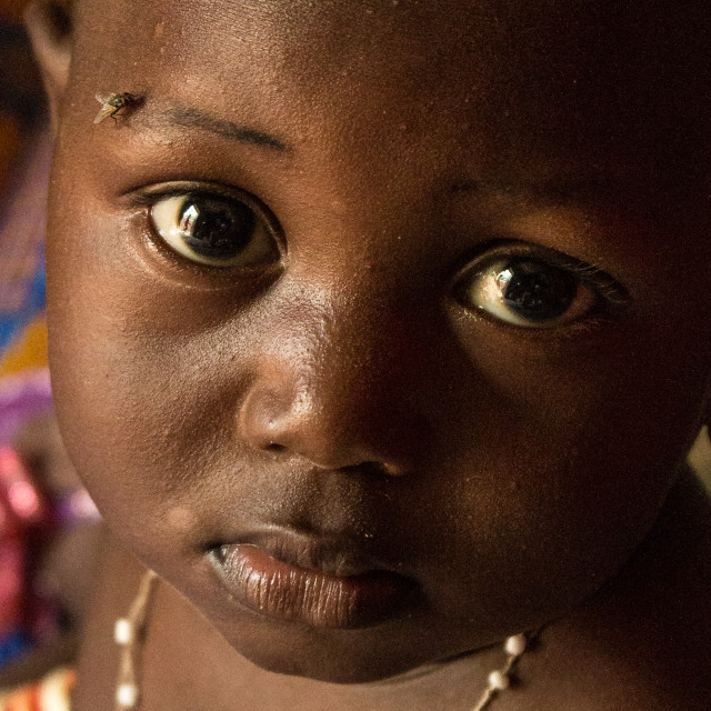 "Girl in a village in Mali" stock image