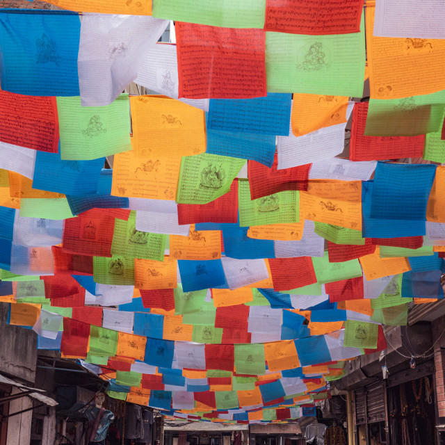 "Flag Alley" by Charley Vision - $5.02 "Flag Alley" stock image