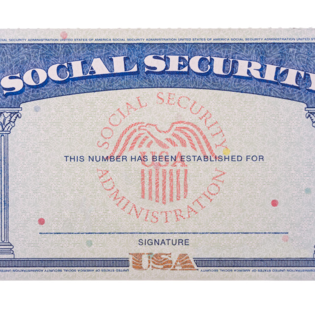 Blank Social Security Card Template With Seal