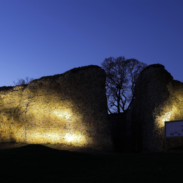 The ruins of Saffron Walden Castle, Saffron Walden town, Essex, England, UK License, download