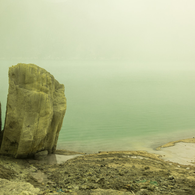 "Ijen sulfur volcano" stock image