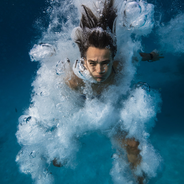 "A dress of airbubbles" stock image