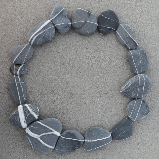 "double circle from beach stones" by Lucia Pec - $12.67 "double circle from beach stones" stock image