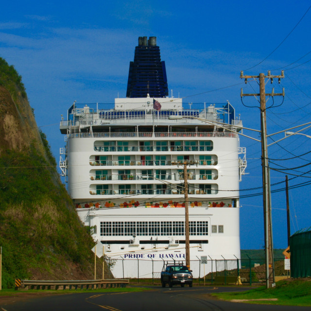 "Cruiseship in Hawaii" stock image