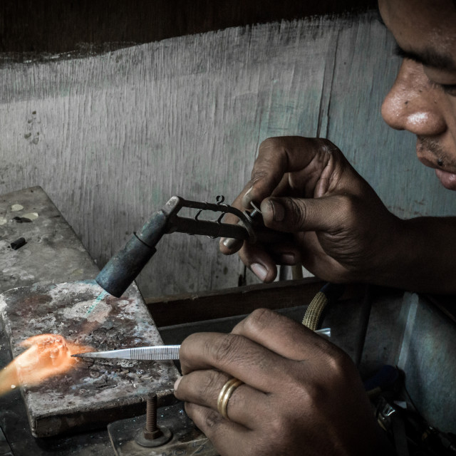 "Faces of Myanmar - A jeweller in Jade Market" by Charley Vision - $4.88 "Faces of Myanmar - A jeweller in Jade Market" stock image