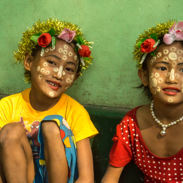 "Faces of Myanmar - 2 girls in Amarapura" by Charley Vision - $4.88 "Faces of Myanmar - 2 girls in Amarapura" stock image