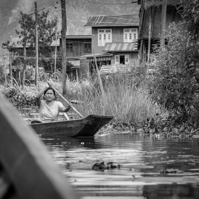 "Faces of Myanmar - boating on the Inle Lake" by Charley Vision - $4.88 "Faces of Myanmar - boating on the Inle Lake" stock image