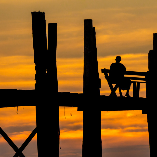"U Bein's Bridge" by Charley Vision - $12.20 "U Bein's Bridge" stock image