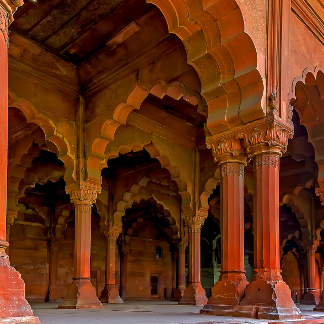 "The Red Fort in the city of Delhi in India, which served as the main residence of the Mughal Emperors." stock image