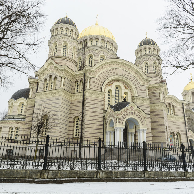 "Nativity of Christ Cathedral, Russian Orthodox, Riga, Latvia" stock image