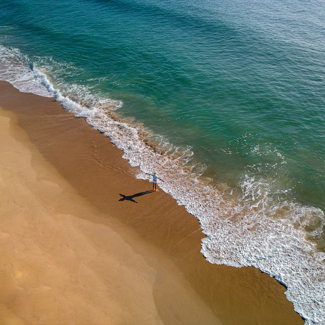 "Greet the Ocean" stock image