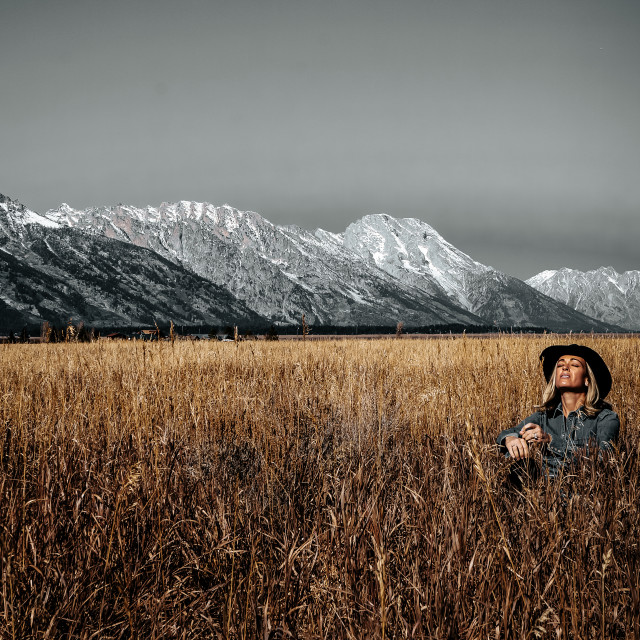 "Wyoming Girl" stock image