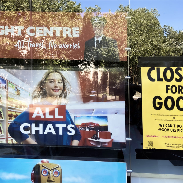 "All chats- closed for good!" stock image