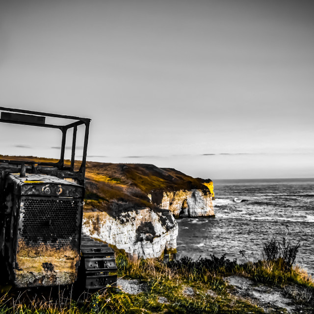 "Old Tractor, Yorkshire" stock image