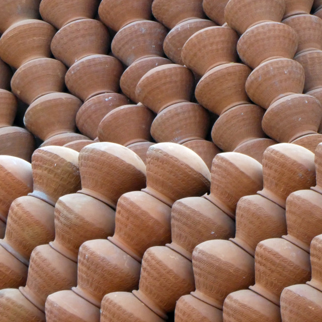 "Lots of Pots" by Len Howell - $18.41 "Lots of Pots" stock image