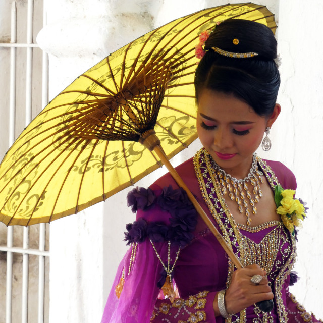 "Yellow Parasol" by Len Howell - $24.55 "Yellow Parasol" stock image