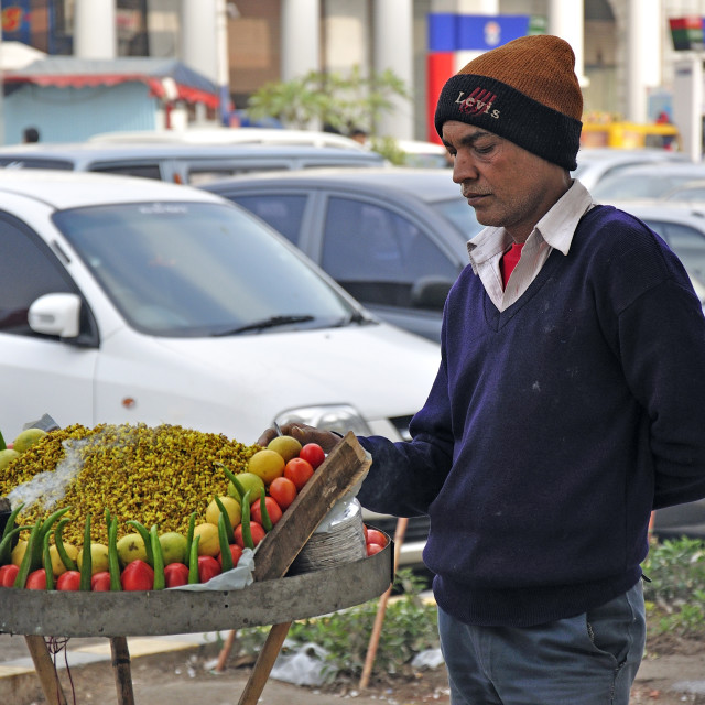 "The Bhelpuri Wala" stock image