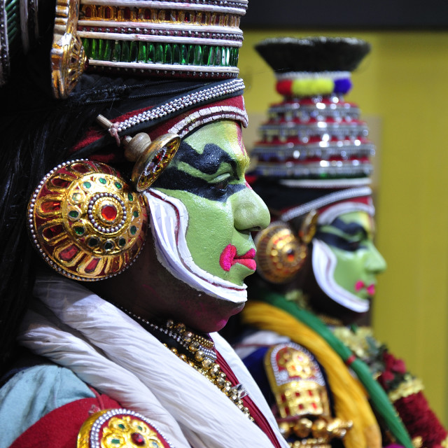 "The Kathakali Dancers" stock image