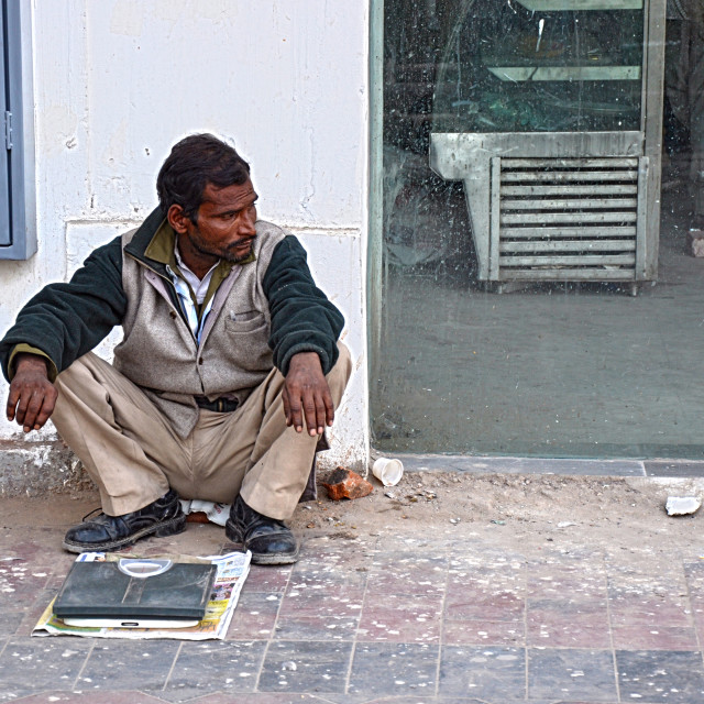 "The Weighing Machine Wala..." stock image