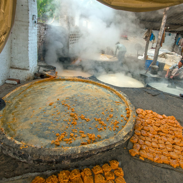 "A Gud (Jaggery) Factory" stock image