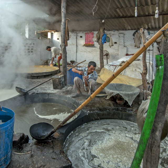 "A Gud (Jaggery) Factory" stock image