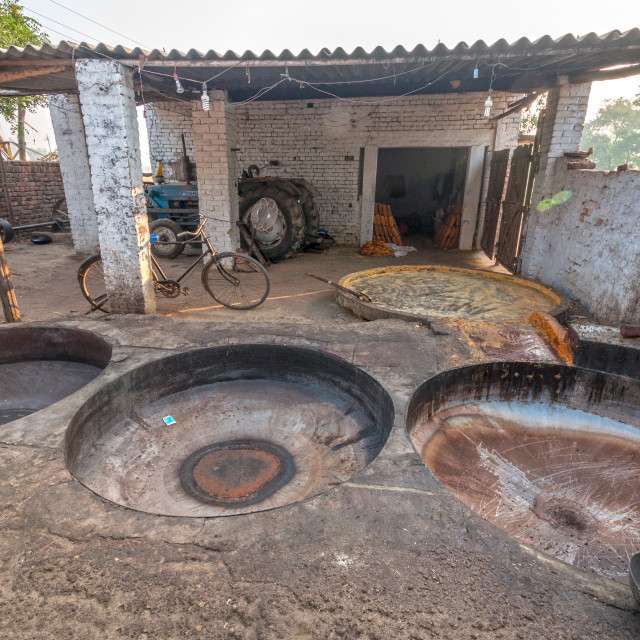 "A Gud (Jaggery) Factory" stock image