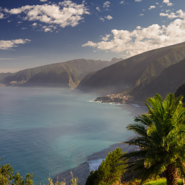 "Viewpoint over the north coast of Madeira" stock image