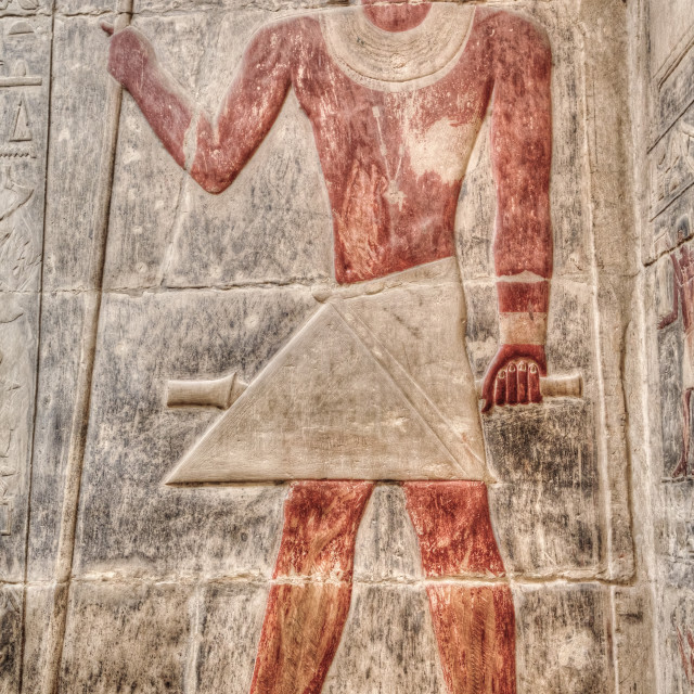 "Reliefs, Mastaba of Kagemni, Necropolis of Saqqara, UNESCO World Heritage..." stock image