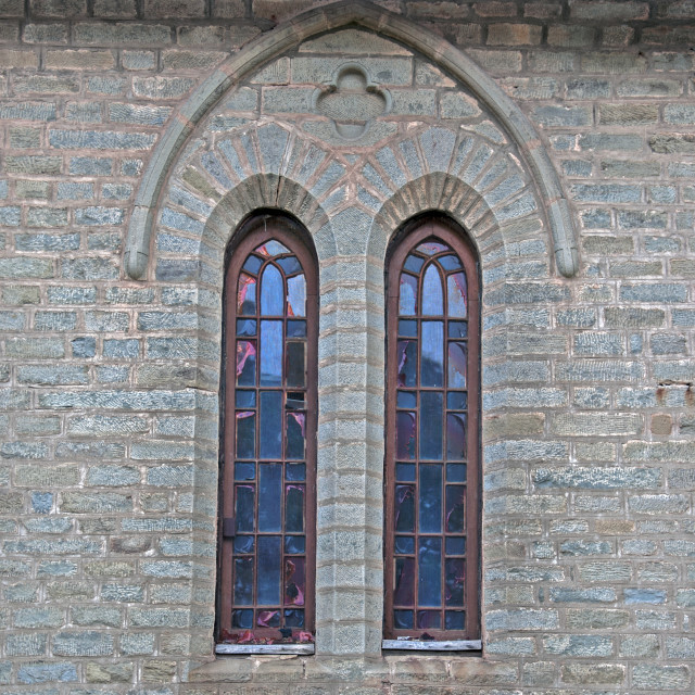 "Anglican styled windows" stock image